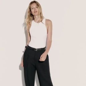 Zara high neck bodysuit white size M